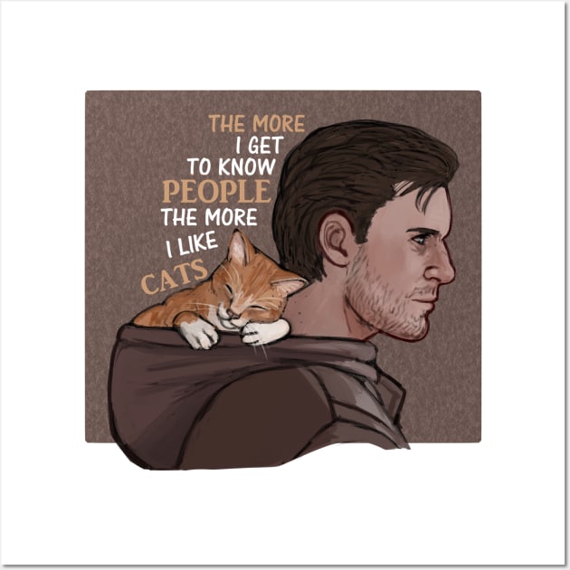 Gavin and cats Wall Art by Julientel89